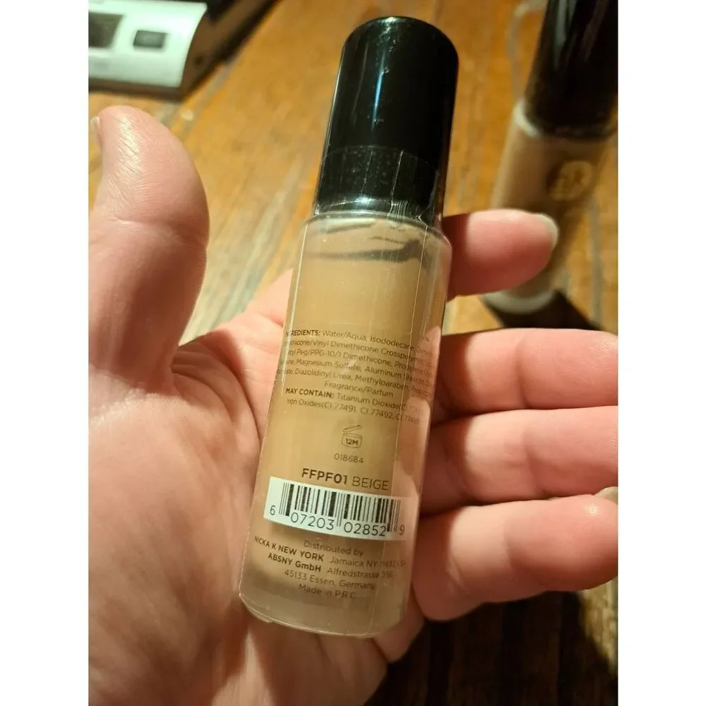 New Lot of 2 Sealed NK Makeup Perfection Liquid Foundation FFPF01 Beige
